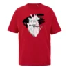 Tricou roșu Gloria Bistrița cu desenul unei inimi și textul Gloria Bistrița